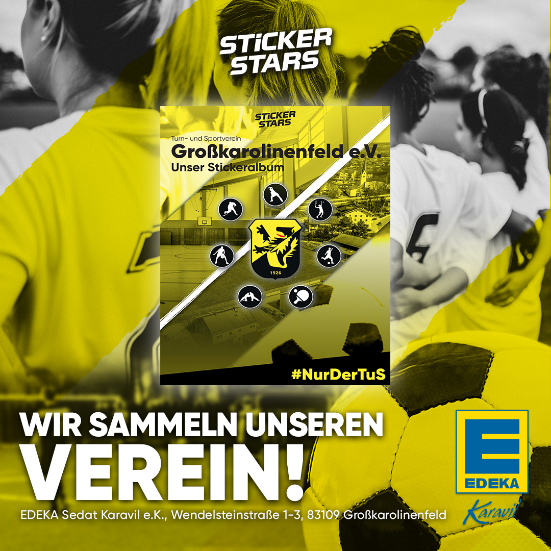 Große Info: Stickerstars Nachspielzeit! Hole dir jetzt die letzten Sticker  im Shop! - T.u.S. Großkarolinenfeld e.V.
